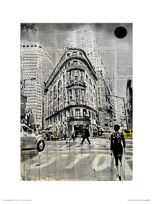 PYRAMID Umělecký tisk Loui Jover - Midtown Walk, 60 × 80 cm
