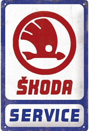 Postershop Plechová cedule Škoda Auto - Service, 20 x 30 cm