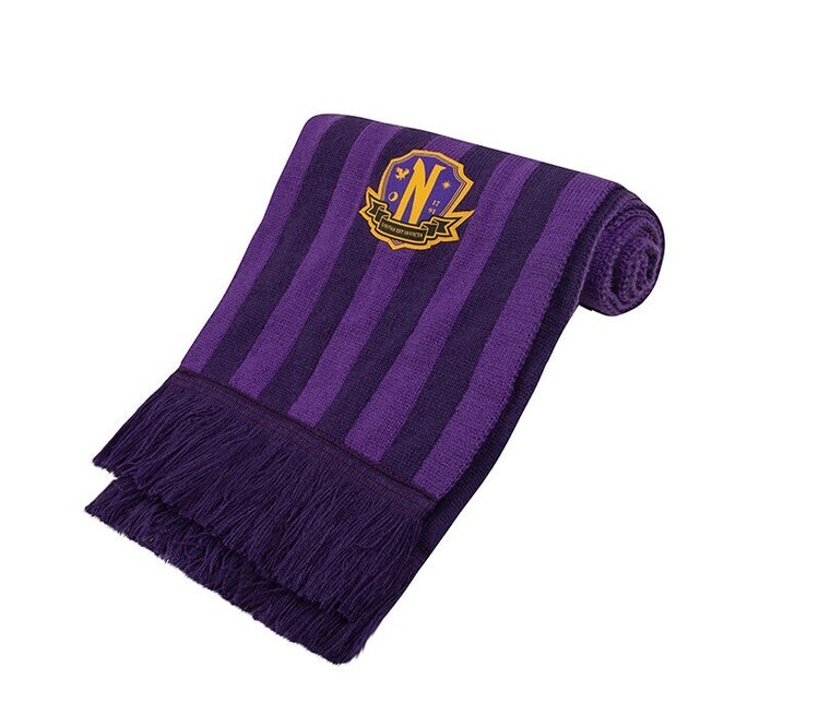 DISTRINEO Šála Šála Wednesday - Nevermore Academy Purple