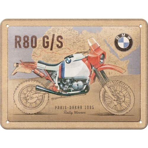 Postershop Plechová cedule BMW - R80 G/S Paris Dakar, 20 x 15 cm