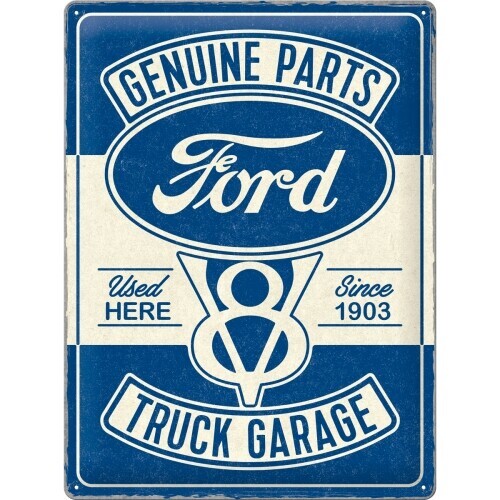 Postershop Plechová cedule Ford V8 - Truck Garage, 30 x 40 cm