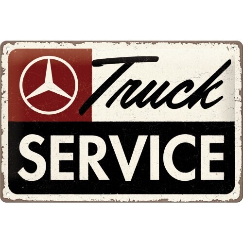 Postershop Plechová cedule Daimler Truck - Service, 30 x 20 cm