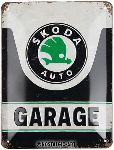 Nekupto Plechová cedule Škoda - Garage, 15 x 20 cm