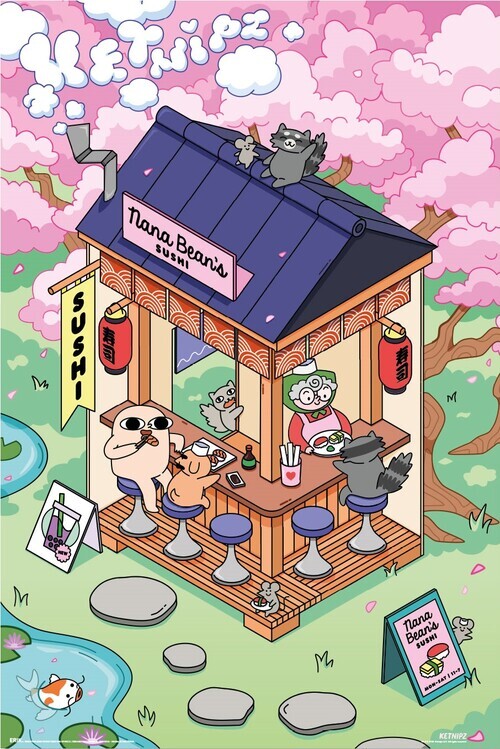 GRUPO ERIK Plakát, Obraz - Ketnipz - Sushi, 61 × 91.5 cm
