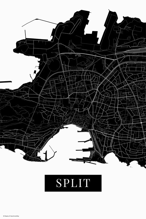 Europosters Plakát, Obraz - Split black, 26.7 × 40 cm