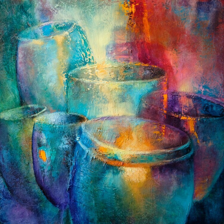 Annette Schmucker Plakát, Obraz - Colour games, Annette Schmucker, 40 × 40 cm