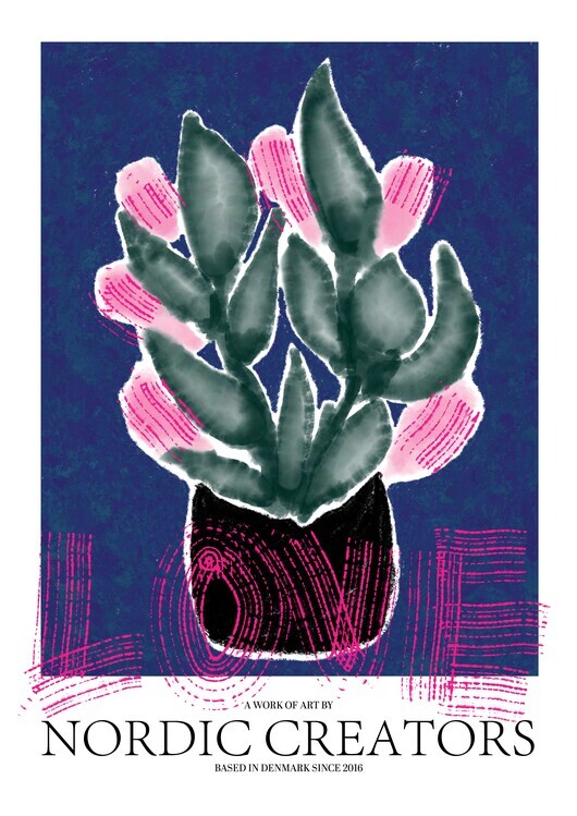 Nordic Creators Plakát, Obraz - Flowers Love, Nordic Creators, 30 × 40 cm
