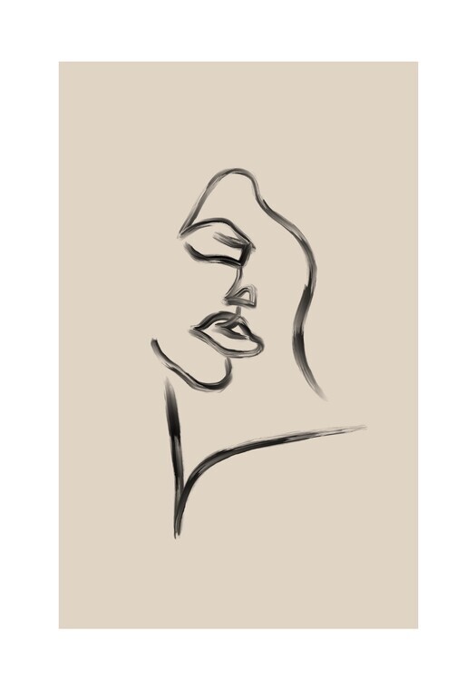 Veronika Boulová Plakát, Obraz - Seductive face, Veronika Boulová, 26.7 × 40 cm