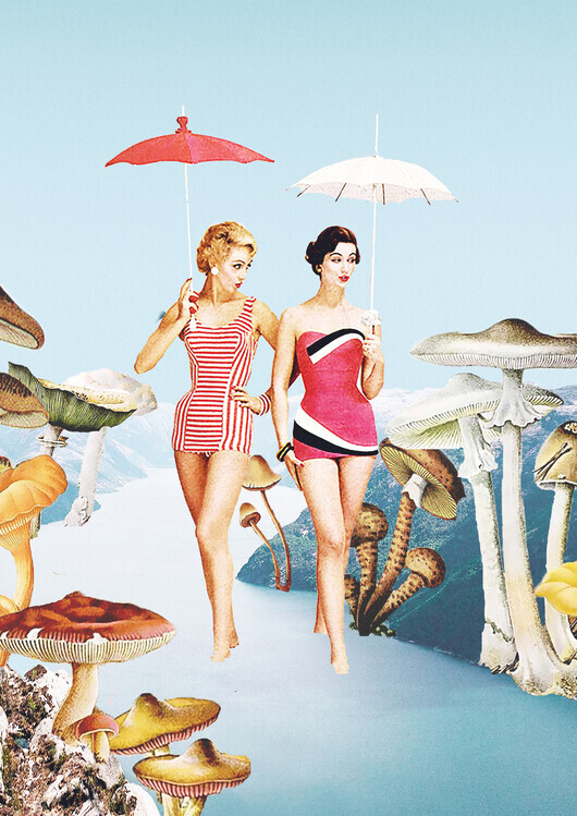 Maarten Léon Plakát, Obraz - Let's pretend we're mushrooms, Maarten Léon, 30 × 40 cm