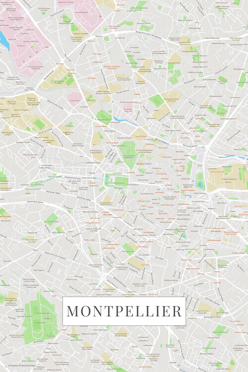 Europosters Plakát, Obraz - Montpellier color, 26.7 × 40 cm