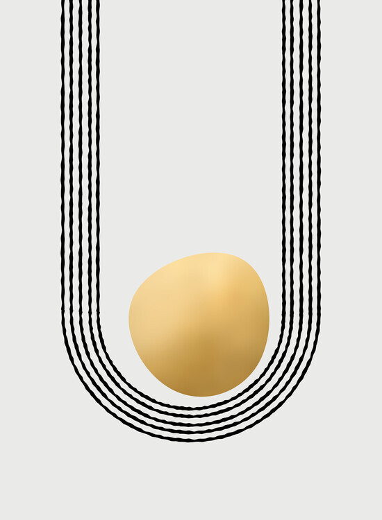 Blursbyai Plakát, Obraz - Gold unbalanced, Blursbyai, 30 × 40 cm