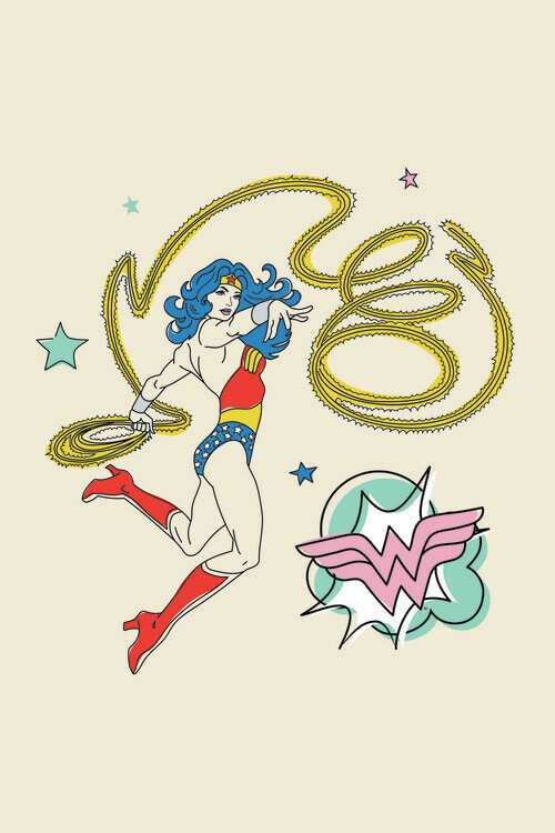 Europosters Plakát, Obraz - Wonder Woman - Sketch art, 26.7 × 40 cm