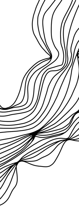 Veronika Boulová Plakát, Obraz - Black lines, Veronika Boulová, 21.3 × 60 cm