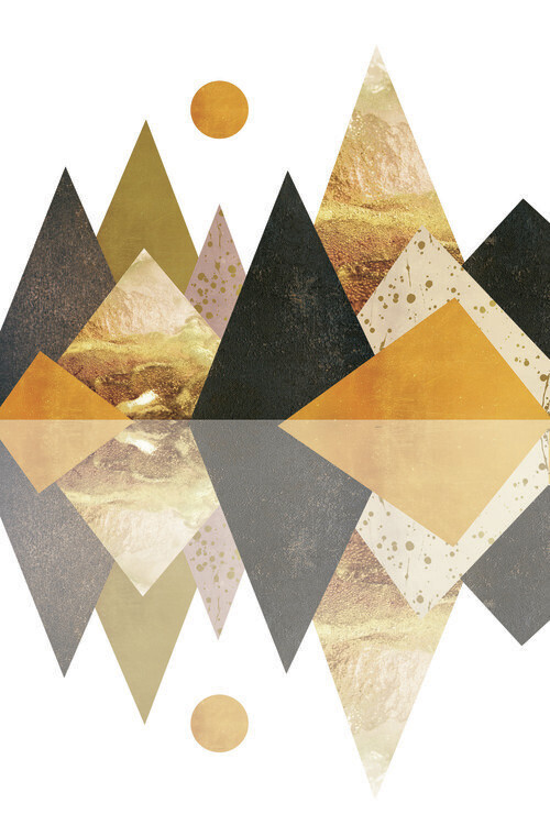 MadKat Plakát, Obraz - golden, MadKat, 26.7 × 40 cm