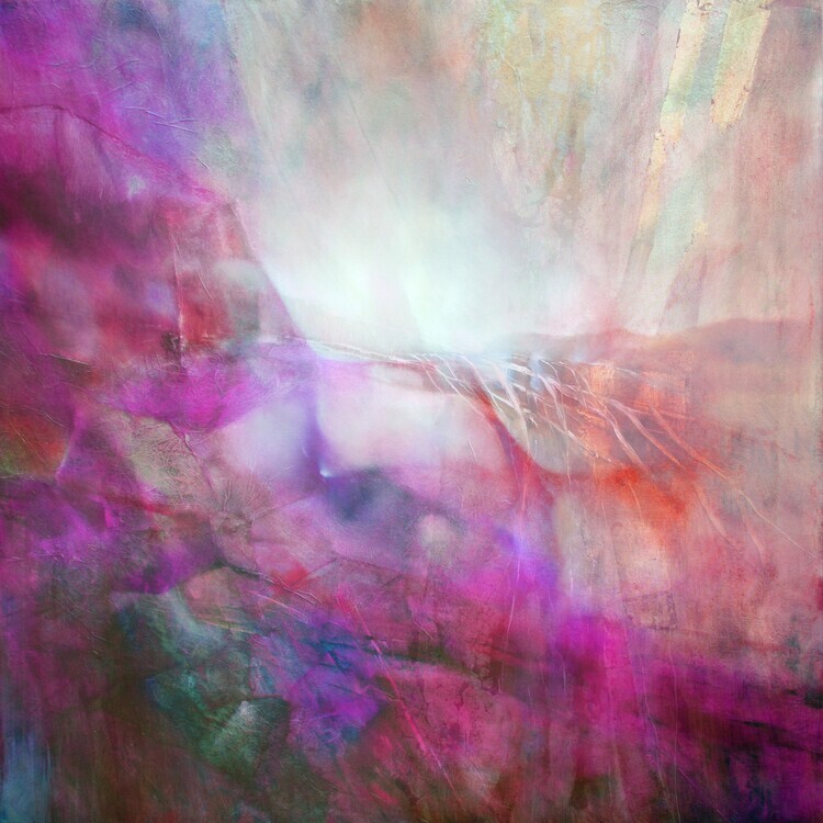 Annette Schmucker Plakát, Obraz - drifting - pink composition, Annette Schmucker, 40 × 40 cm