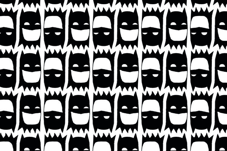 Europosters Plakát, Obraz - Batman - Head ilustration, 40 × 26.7 cm