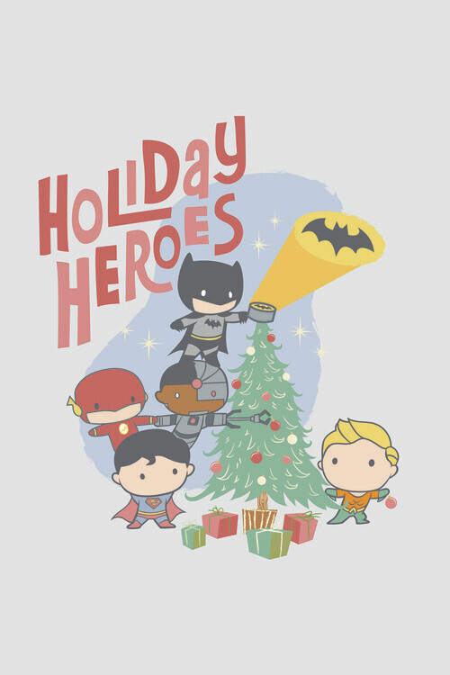 Europosters Plakát, Obraz - Justice League - Holiday Heroes, 26.7 × 40 cm
