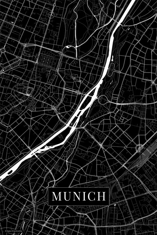Europosters Plakát, Obraz - Munich black, 26.7 × 40 cm