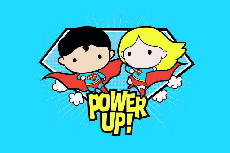 Europosters Plakát, Obraz - Superman and Supergirl - Chibi, 40 × 26.7 cm