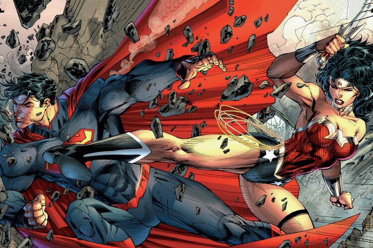 Europosters Plakát, Obraz - Superman vs. Wonder Woman, 40 × 26.7 cm