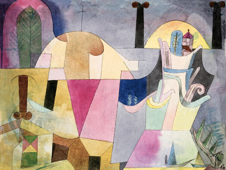 Paul Klee Plakát, Obraz - Black Column in a Landscape, Paul Klee, 40 × 30 cm
