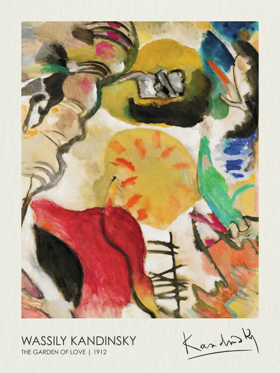 Wassily Kandinsky Plakát, Obraz - The Garden of Love (1912), Wassily Kandinsky, 30 × 40 cm