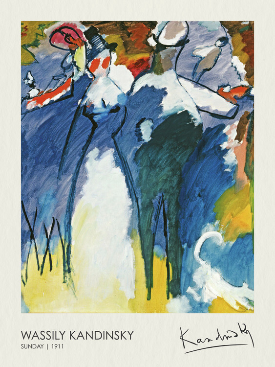 Wassily Kandinsky Plakát, Obraz - Sunday (1911), Wassily Kandinsky, 30 × 40 cm