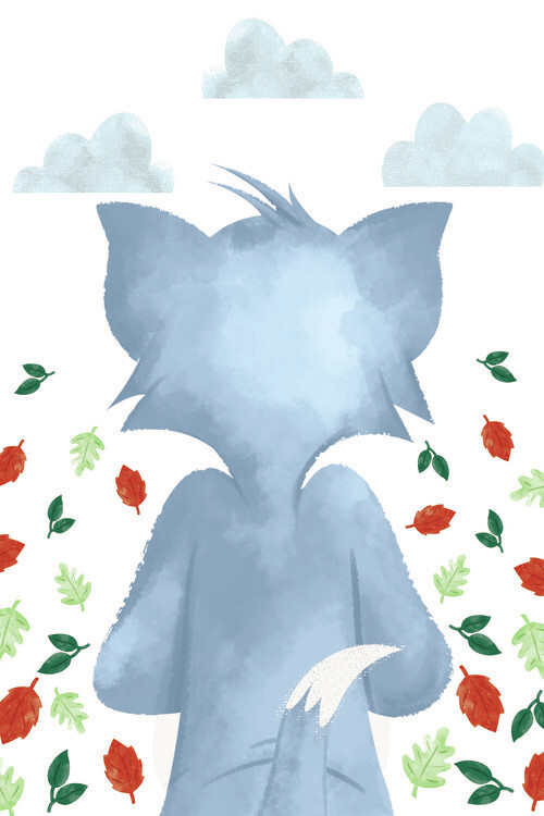 Europosters Plakát, Obraz - Tom a Jerry - Autumn leaves, 26.7 × 40 cm