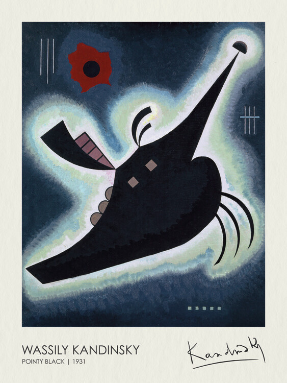 Wassily Kandinsky Plakát, Obraz - Pointy Black (1931), Wassily Kandinsky, 30 × 40 cm