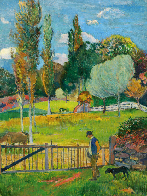 Paul Gauguin Plakát, Obraz - A Walk in The Park, Paul Gauguin, 30 × 40 cm