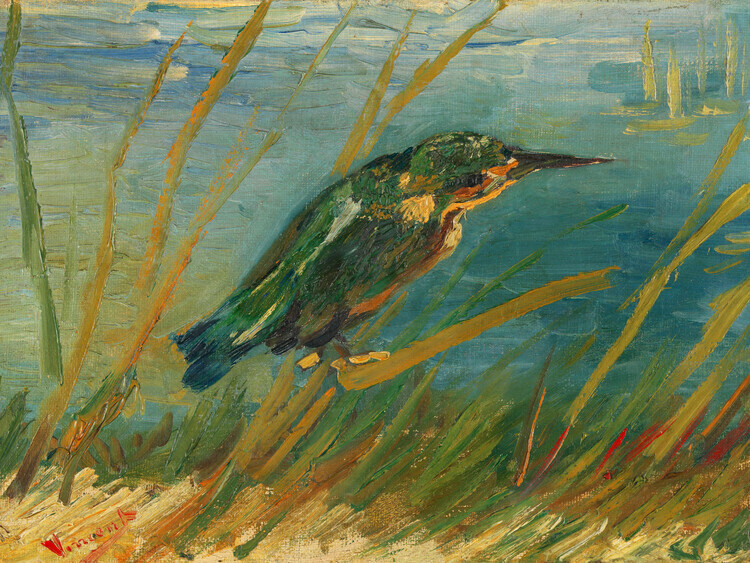 Vincent van Gogh Plakát, Obraz - Kingfisher by the Waterside (1887), Vincent van Gogh, 40 × 30 cm