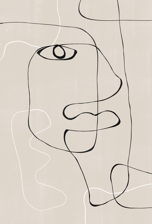 THE MIUUS STUDIO Plakát, Obraz - Abstract Face No1., THE MIUUS STUDIO, 26.7 × 40 cm