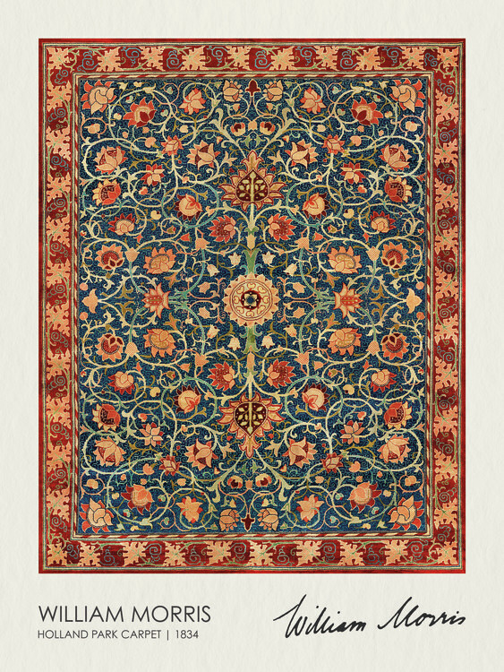 William Morris Plakát, Obraz - Holland Park Carpet (1834), William Morris, 30 × 40 cm