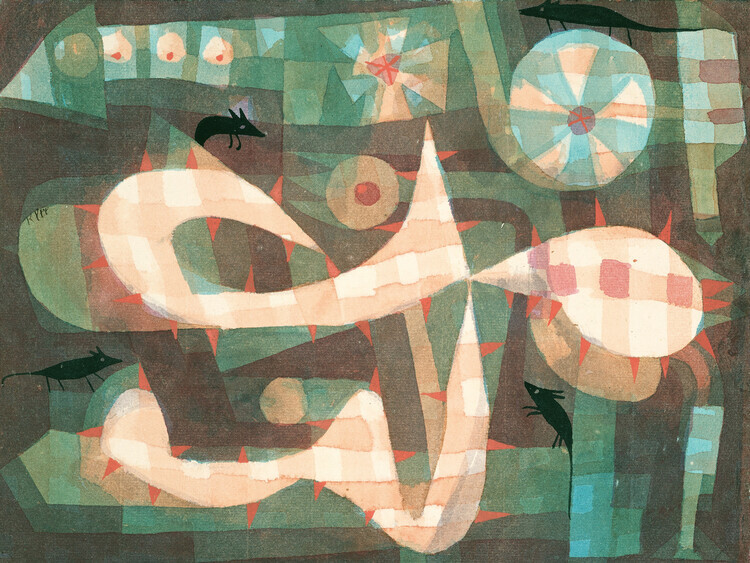 Paul Klee Plakát, Obraz - The Mice, Paul Klee, 40 × 30 cm