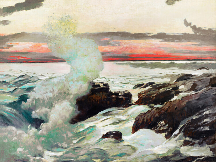 Winslow Homer Plakát, Obraz - Seaside Sunset, Winslow Homer, 40 × 30 cm