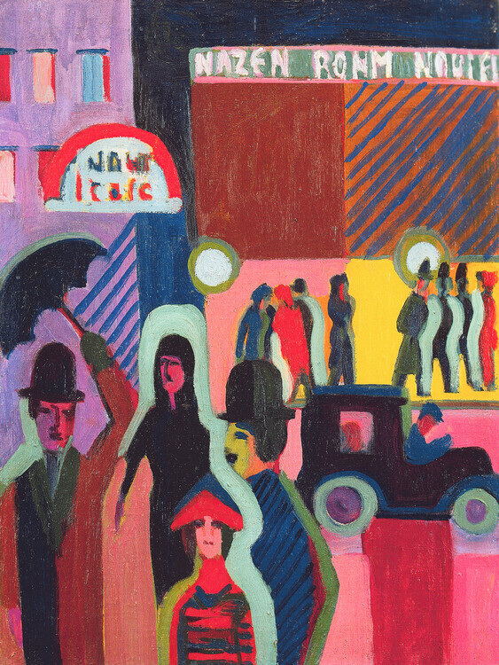 Ernst Ludwig Kirchner Plakát, Obraz - Shopping in the Rain, Ernst Ludwig Kirchner, 30 × 40 cm