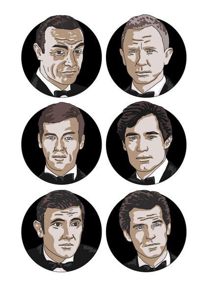 Huntley, Claire Plakát, Obraz - James Bond actors, Huntley, Claire, 30 × 40 cm