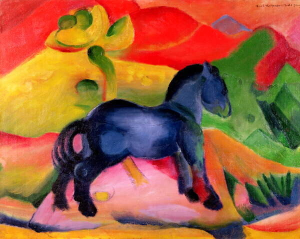 Marc, Franz Plakát, Obraz - Little Blue Horse, 1912, Marc, Franz, 40 × 30 cm