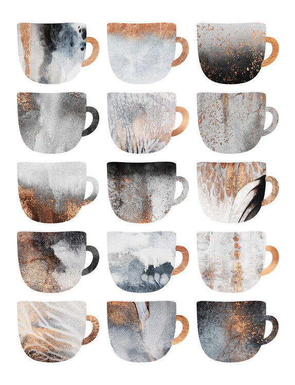Elisabeth Fredriksson Plakát, Obraz - Dreamy Coffee Cups, Elisabeth Fredriksson, 30 × 40 cm