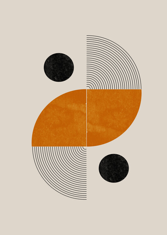 THE MIUUS STUDIO Plakát, Obraz - Retro Shape, THE MIUUS STUDIO, 30 × 40 cm