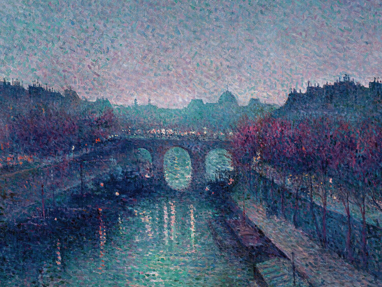 Maximilien Luce Plakát, Obraz - The Pont-Neuf, The Seine, Maximilien Luce, 40 × 30 cm