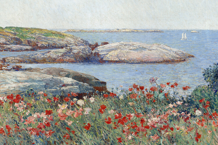 Frederick Childe Hassam Plakát, Obraz - Poppies on the Isles of Shoals, Frederick Childe Hassam, 40 × 26.7 cm