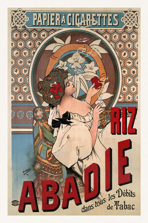 Alfons Mucha Plakát, Obraz - Riz Abadie, Alfons Mucha, 26.7 × 40 cm