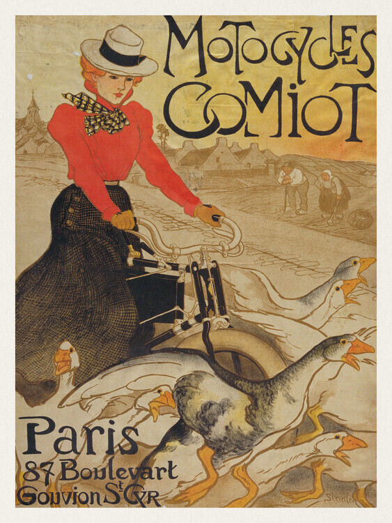 Théophile Steinlen Plakát, Obraz - Comiot Motorcycles, Théophile Steinlen, 30 × 40 cm