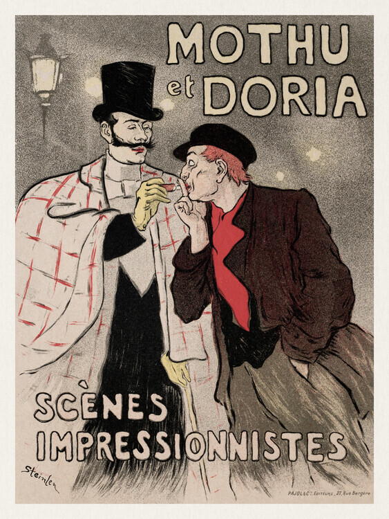 Théophile Steinlen Plakát, Obraz - Mothu and Doria, Théophile Steinlen, 30 × 40 cm