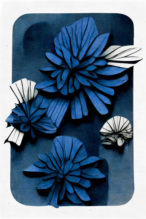 Treechild Plakát, Obraz - Blue Blossoms, Treechild, 26.7 × 40 cm