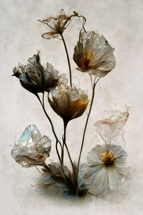 Treechild Plakát, Obraz - Crystal Flowers, Treechild, 26.7 × 40 cm