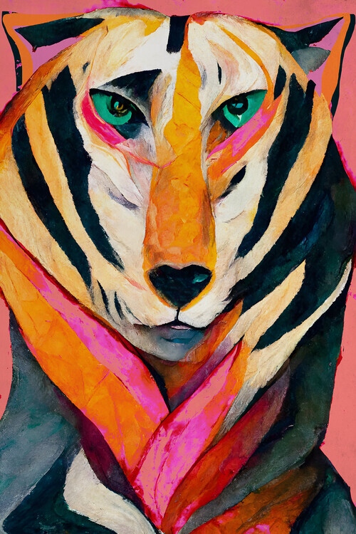Treechild Plakát, Obraz - The Tiger, Treechild, 26.7 × 40 cm
