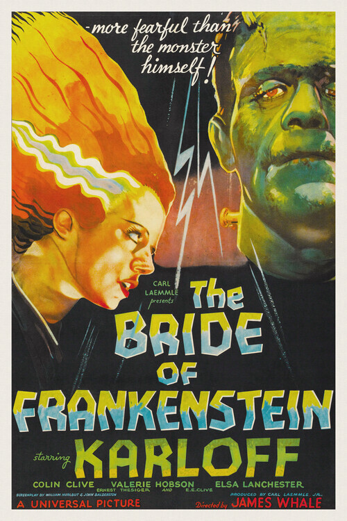 Europosters Plakát, Obraz - The Bride of Frankenstein, 26.7 × 40 cm