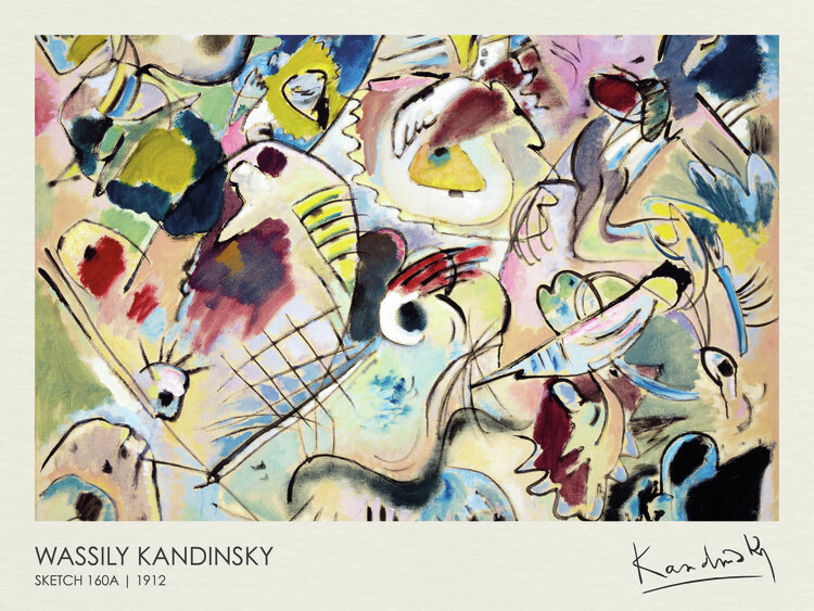 Wassily Kandinsky Plakát, Obraz - Sketch 160A (1912), Wassily Kandinsky, 40 × 30 cm